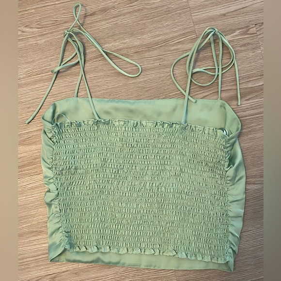 Urban Outfitters green satin top - Picture 2 of 4